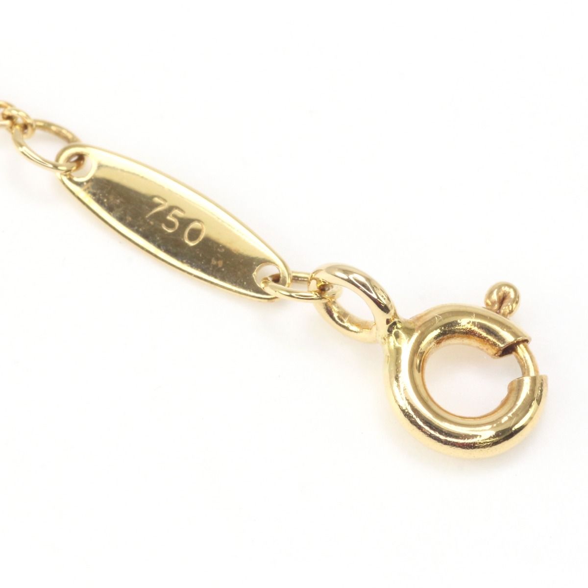 Tiffany & Co Tiffany Necklace K18 Visor Yard Single Diamond Pendant