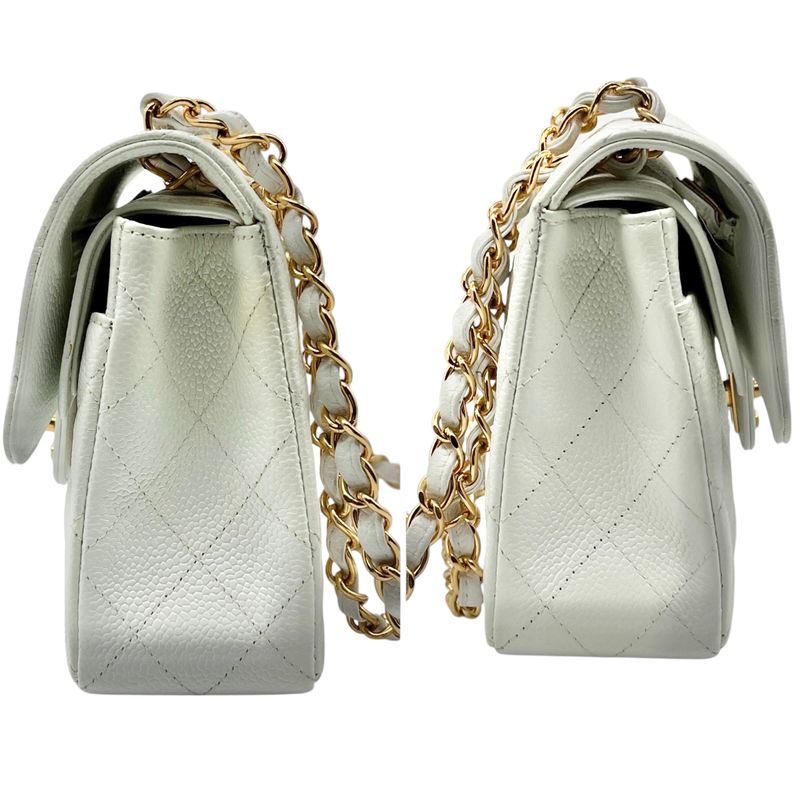 Chanel Shoulder Bag Caviar Skin Caviar Skin 23 W Flap Gold Hardware