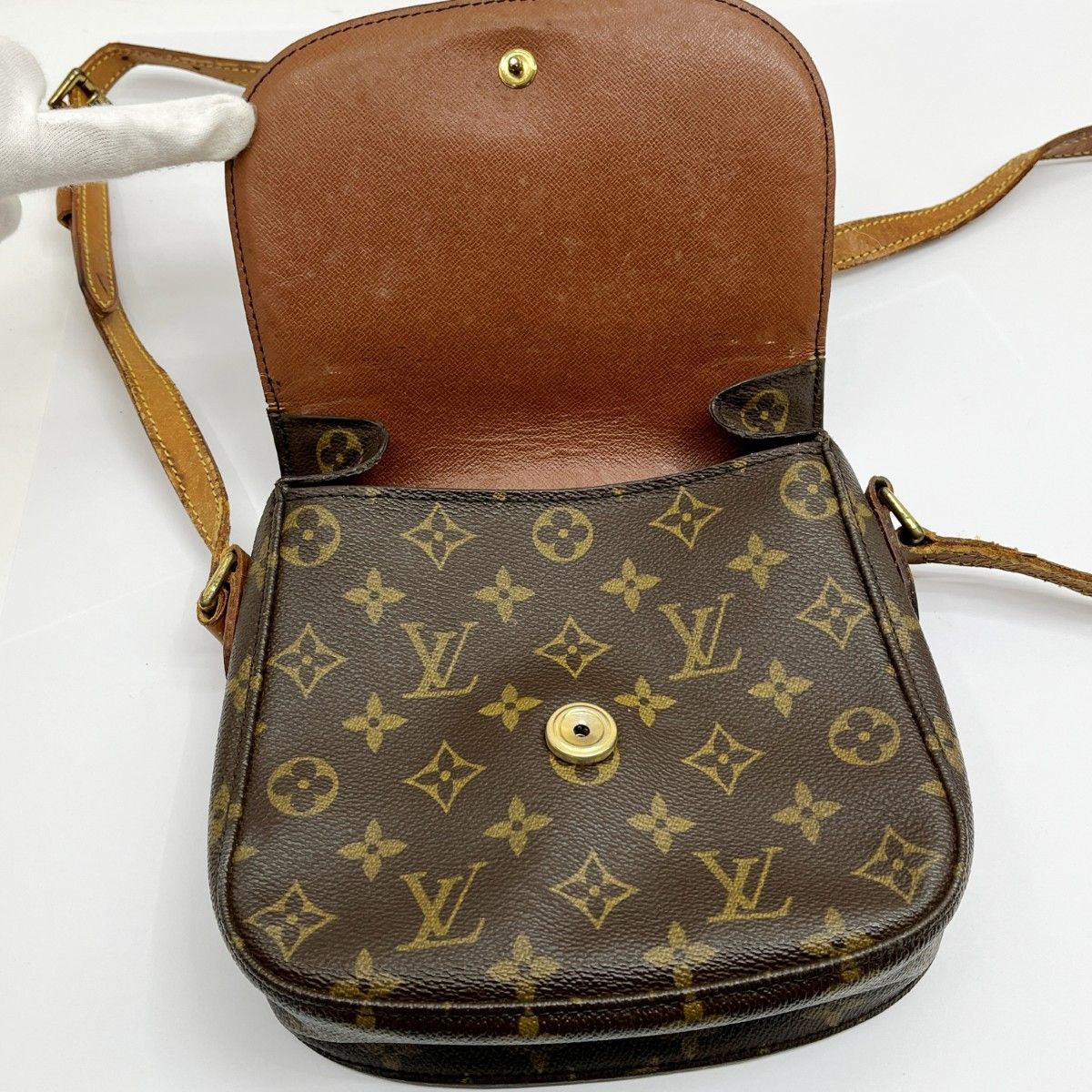 Louis Vuitton Shoulder Bag Monogram Saint-Cloud Mold Strap Deterioration