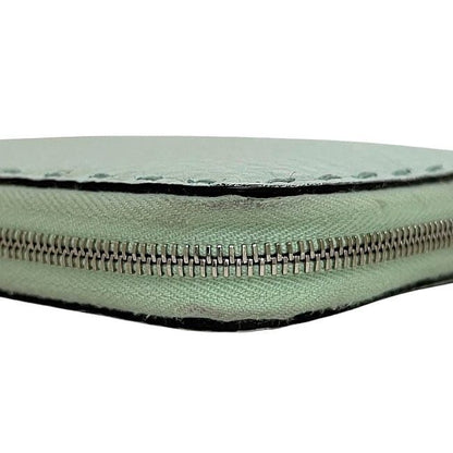 Fendi Coin Case Light Green Selleria 8m343 Excellent Condition Coin Purse