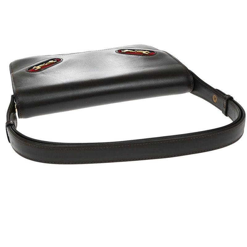 Gucci Horsebit Hand Shoulder Bag Brown 38ka946