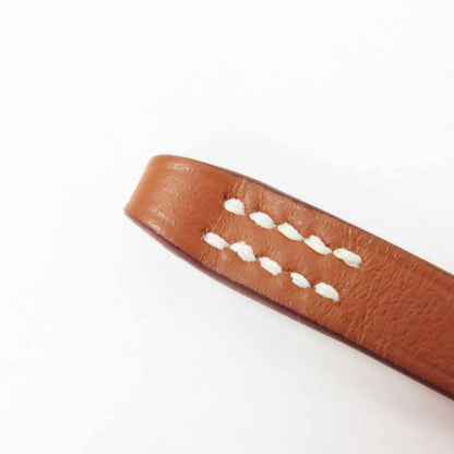 Hermes Rival Mini Gold Hardware Bracelet Bangle Leather Brown T1 With Z