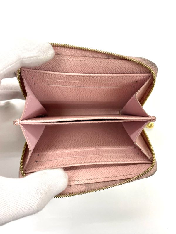 Louis Vuitton Damier Azure Zippy Coin Purse Coin Case Coin Case N60229 Ivory ×