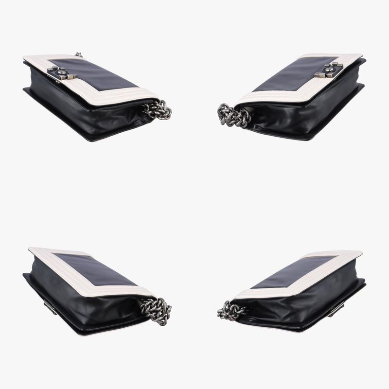 Chanel Boy Chanel Black And White Leather A66713 15641012