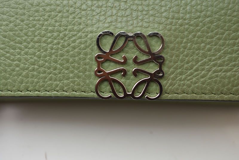 Loewe Wallet Loewe Trifold Mini Wallet Anagram Trifold Green Rosemary