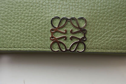 Loewe Wallet Loewe Trifold Mini Wallet Anagram Trifold Green Rosemary
