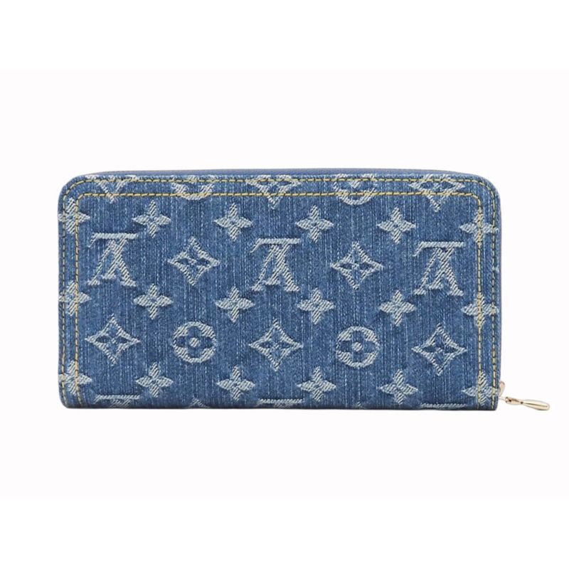Louis Vuitton LV X Tm Zippy Wallet Monogram Cherry Denim Cotton