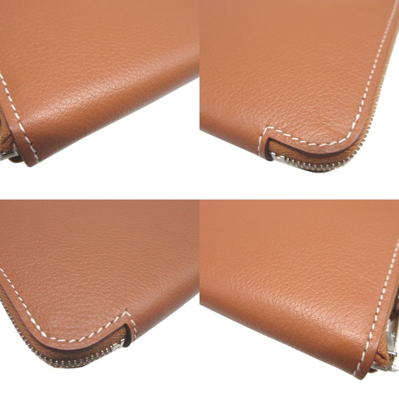Hermes Azap Silk Quin Compact Stamped B (2023) Evercolor Silk Gold Coin Case