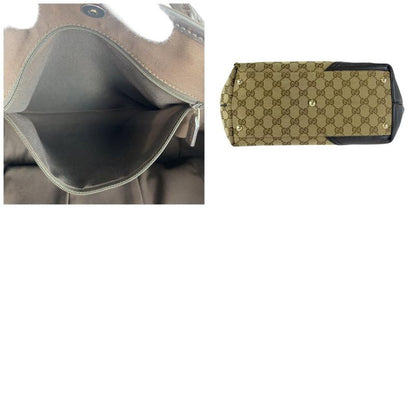 Gucci Abby Brown Gold Hardware GG Canvas/leather 169 946 Tote Bag Shoulder Bag