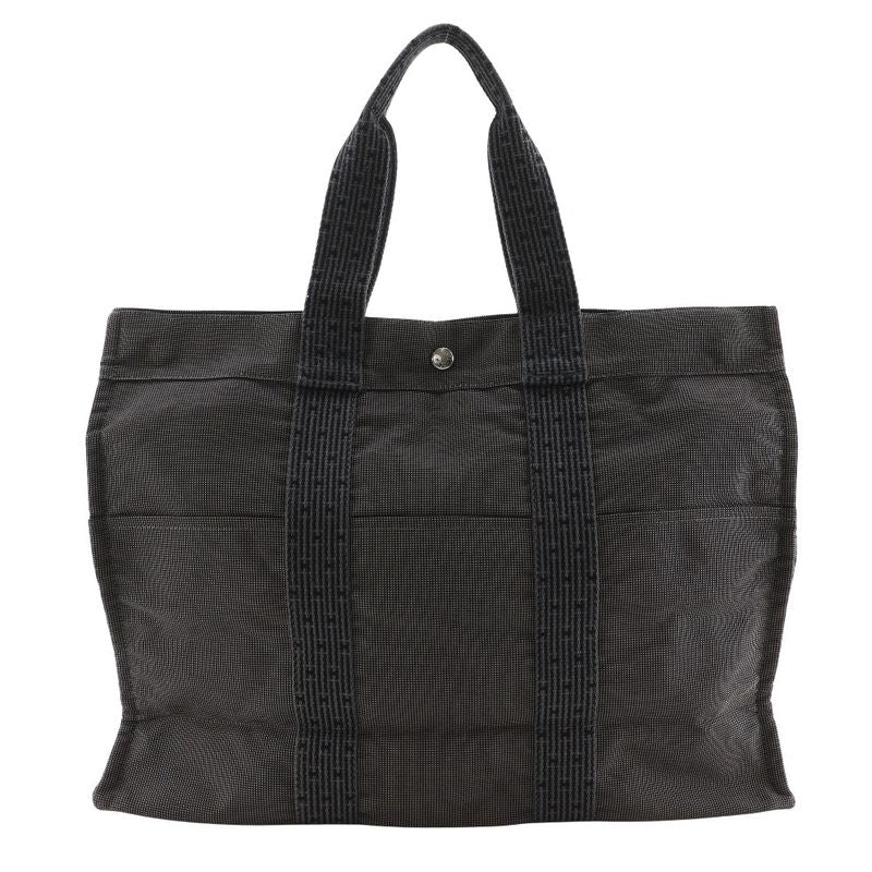 Hermes Yale Line GM Nylon Canvas Gray Unisex Tote Bag