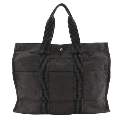 Hermes Yale Line GM Nylon Canvas Gray Unisex Tote Bag