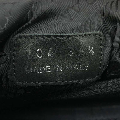 Prada - Triangle Logo Quilted Short Snow Boots - 36 1 2 - Black - Women's