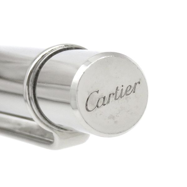 Cartier Ballpoint Pen Must de Cartier Metal Silver Black Ink Confirmed Written