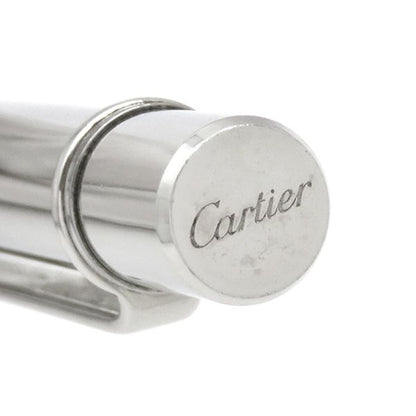 Cartier Ballpoint Pen Must de Cartier Metal Silver Black Ink Confirmed Written