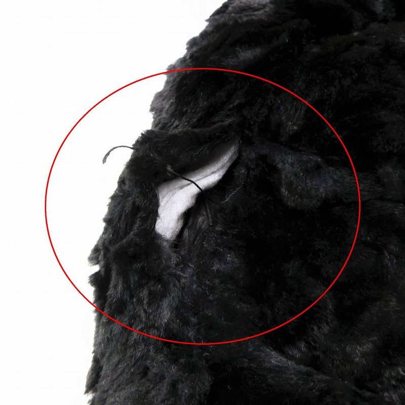 Vintage Fendi Fur Asymmetrical Long Cape Poncho Fur Coat Made in Italy Black Ur8