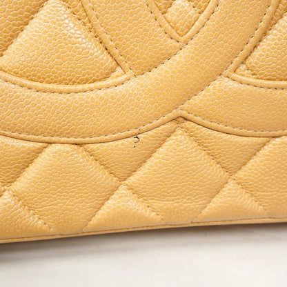 Chanel Tote Bag Revival Tote Caviar Skin Beige Gold Hardware Women's