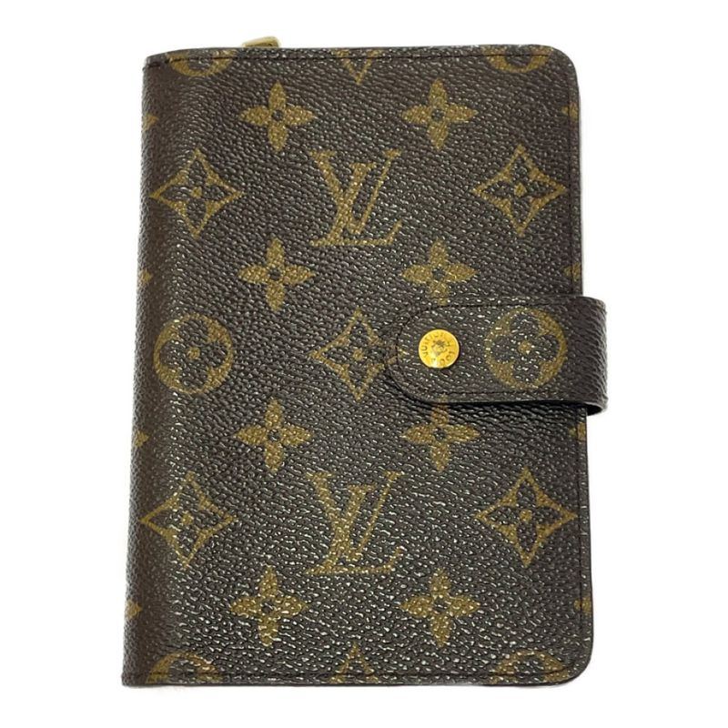 Louis Vuitton M61207 Monogram PVC Porte Papier Zip Bifold Wallet Brown 302785