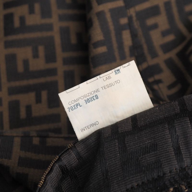 Fendi Vintage Pants Size 41(i) 27inch Double F Zucca Pattern Tapered Pants