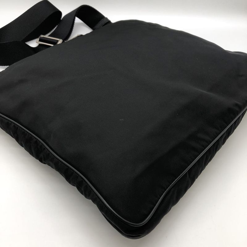 Prada Shoulder Bag Nylon Leather Black Ladies Men Fashion Vintage