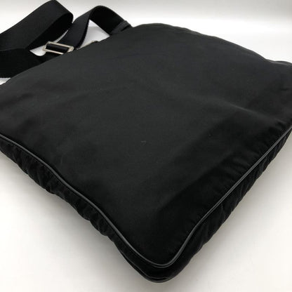 Prada Shoulder Bag Nylon Leather Black Ladies Men Fashion Vintage