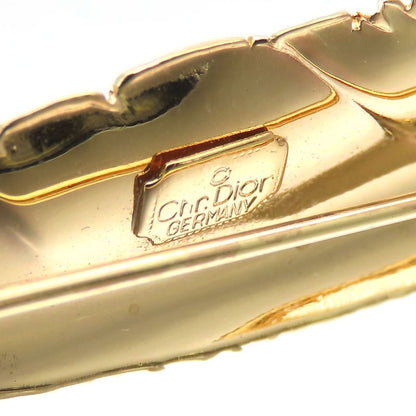 Christian Dior Brooch Metal Gold Feather Motif Plated Accessories For Women
