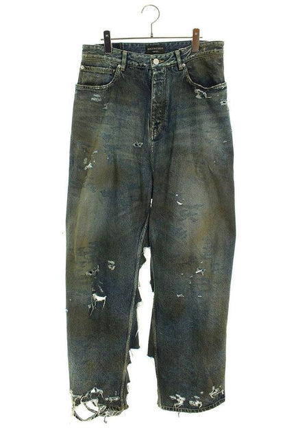 Balenciaga 23SS 745248 Tnw01 Superdestroyed Large Fit Baggy Denim Pants Men's S