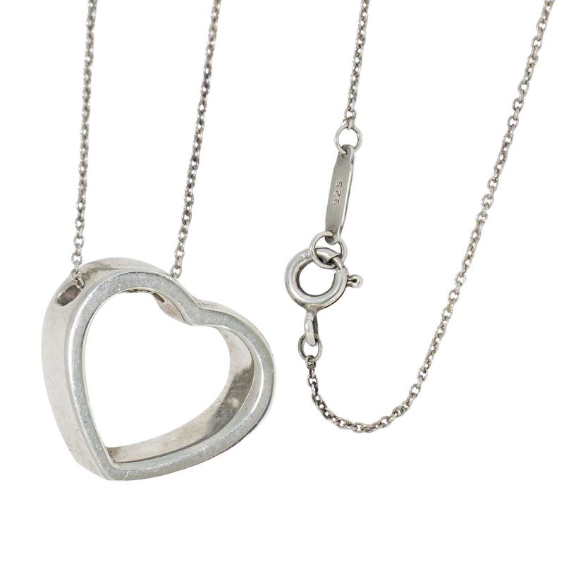 Authentic Tiffany & Co Tiffany & Co Geometric Heart 925 Necklace Pendant Silver