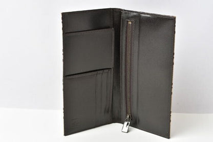 Fendi Wallets For Men Fendi Long Wallet FF Logo Zucca Beige Brown 8m0010 00ny2