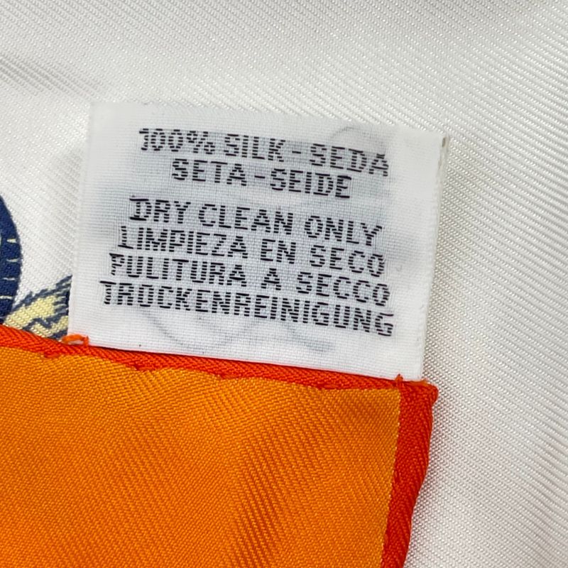 Hermes Carre 90 Silk Scarf Folle Parade Orange