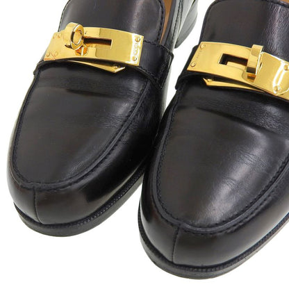 With Box Hermes Vintage Kelly Box Calf Leather Loafers Moccasins Dress Shoes