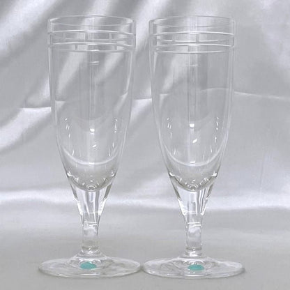 Tiffany & Co Pair Of Clear Atlas Glasses Unused Excellent Condition Glass S