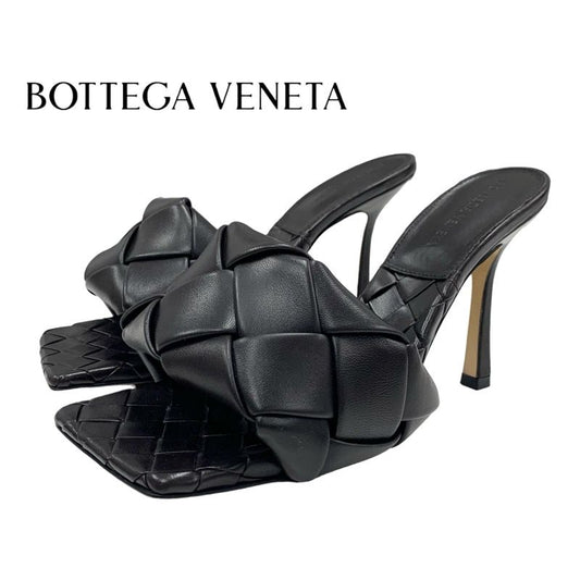 Bottega Veneta Lido Sandals Shoes Leather Dark Brown Mules Intrecciato