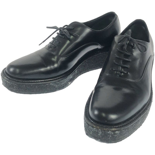 Celine Cles Peep Sole Leather Oxford Shoes Black 38
