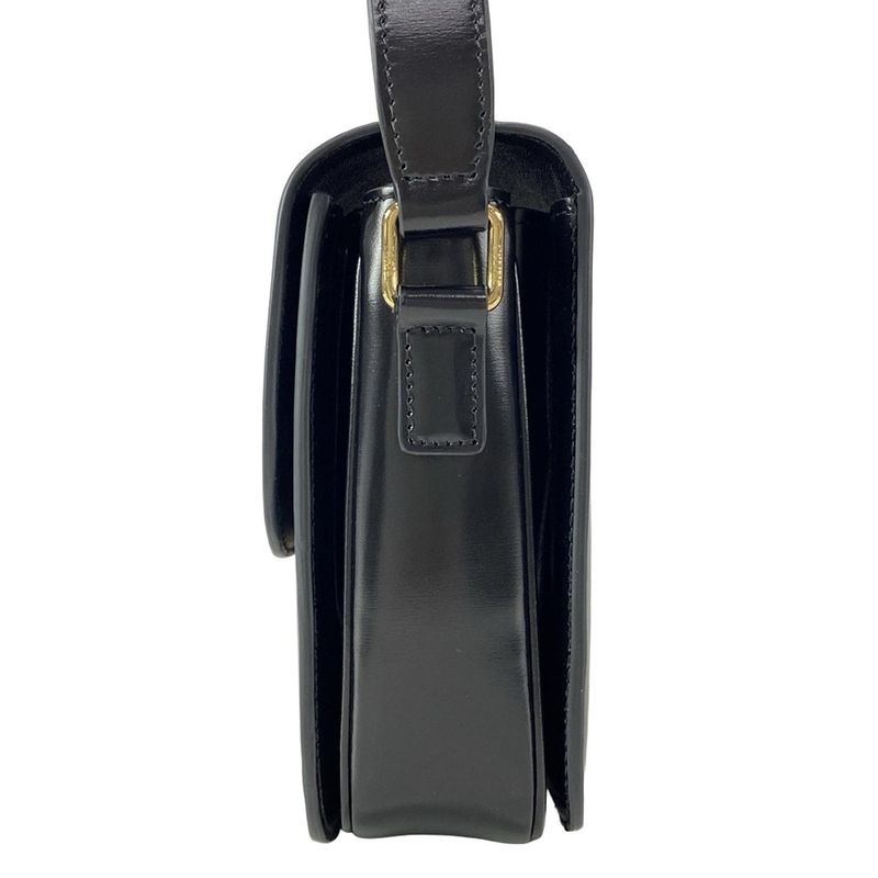 Celine Triomphe Medium Shoulder Bag 187363bf438no Black