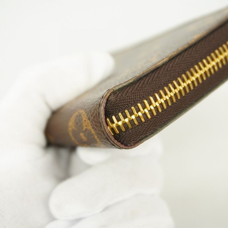 Louis Vuitton Long Wallet Monogram Portefeuille Cles Mance M60742 Fuchsia Ladies