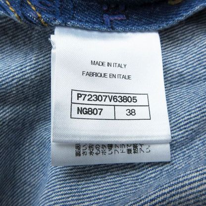 Chanel Coco Chanel 22p Logo Print Coco Mark Denim Jacket G Jean Outerwear