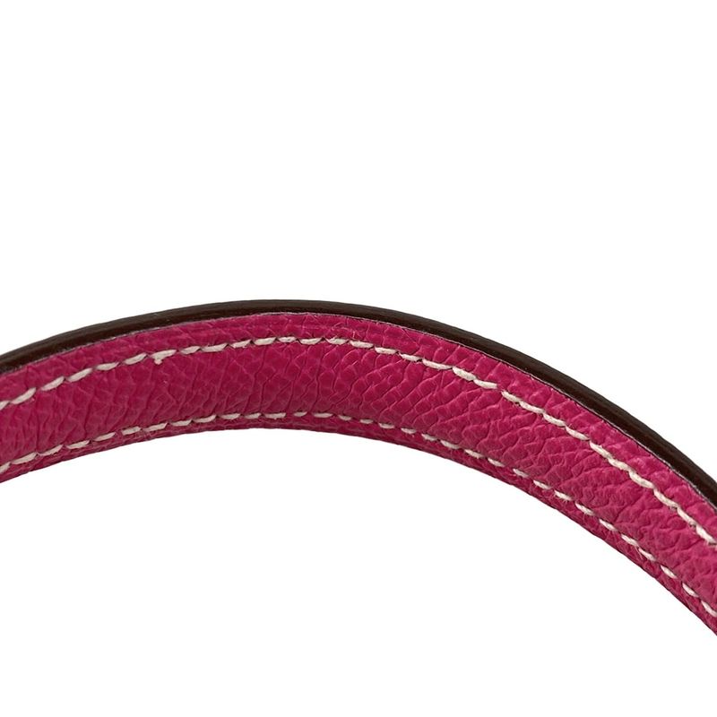 Hermes Handbag Tiny Kelly Rose Tillian Outside Stitching/silver Hardware