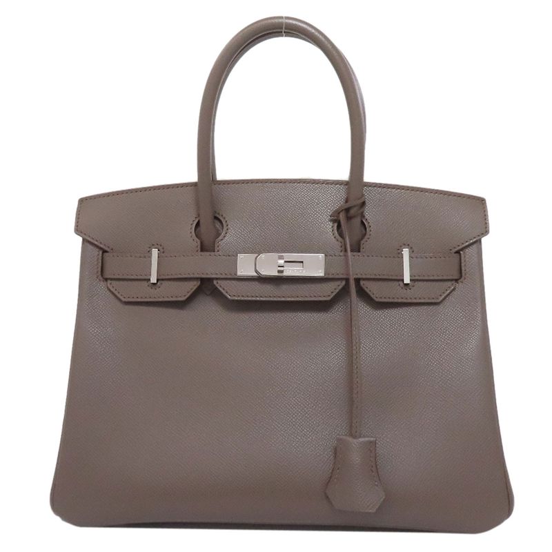 Hermes Birkin 30 Etan Silver Hardware Handbag Epson Women