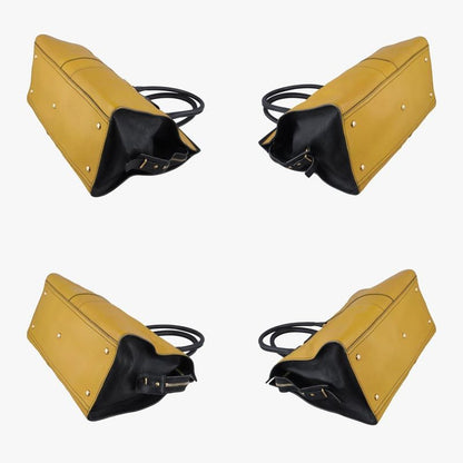 Yves Saint Laurentyves Saint Laurentcabas Su Chic Black And Yellow Leather