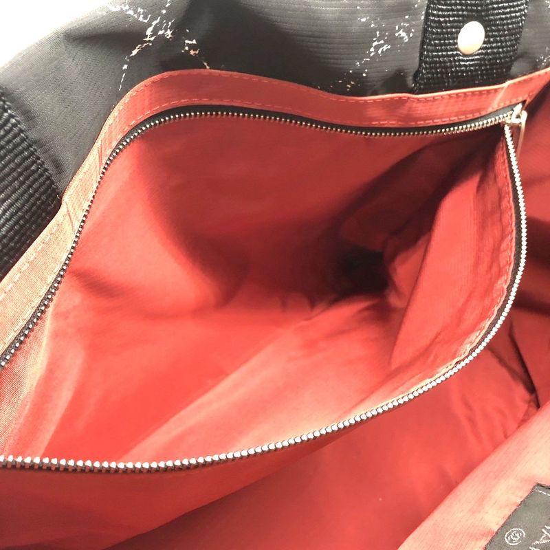 Chanel Former Travel Line Tote Bag A11833 5th Unit Nylon Black Ladies Pre-Owned