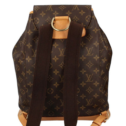 Louis Vuitton Montsouris GM M51135 Monogram Women's Backpack Daypack Brown