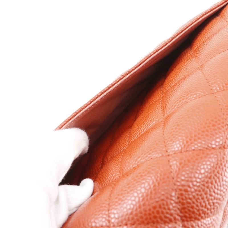 Chanel Deca Matelasse 30 Double Chain Shoulder Double Flap A58600 Caviar Skin