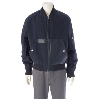 Hermes 24 Nylon Lamb Leather Blouson Bomber Jacket Outerwear H452820hk0144 Navy