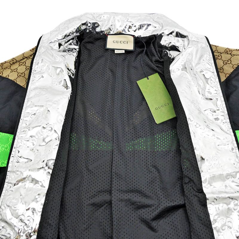 Gucci Nylon Zip Up Jacket XS Size Black 747061 Long Sleeve Nylon