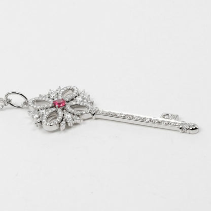 Tiffany & Co Victoria Key Medium Pt950platinum X Diamonds X Rubies Ladies 6.67g