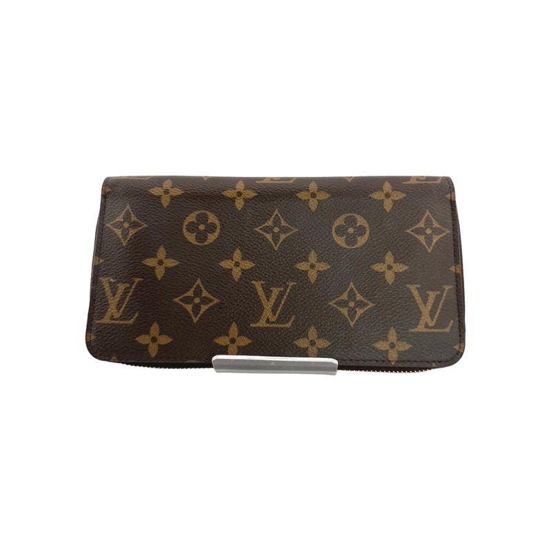 Louis Vuitton M41895 Monogram Round Zipper Fuchsia Long Wallet Louis Vuitton