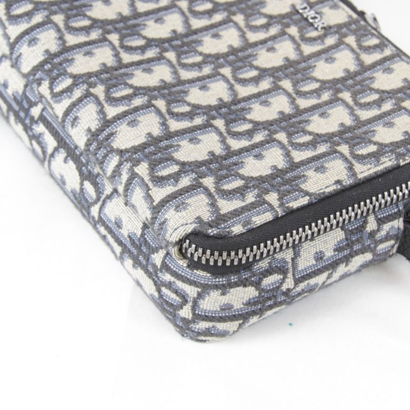 Christian Dior Oblique Jacquard Shoulder Bag Canvas Women's