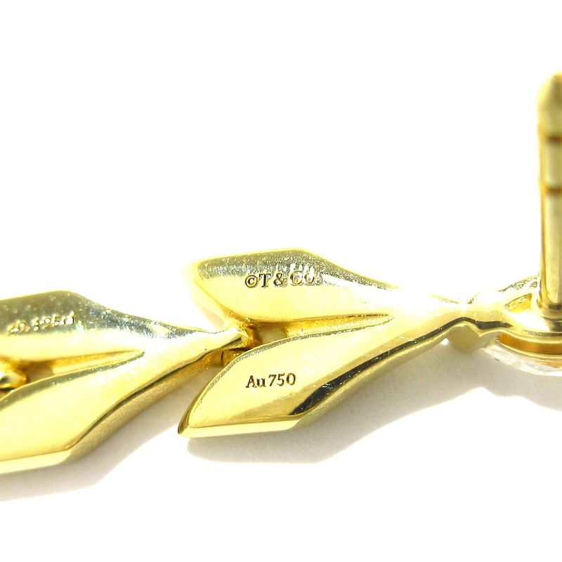 Tiffany & Co Earrings Victoria Vine Drop 18K Yellow Gold X Diamond Victoria /