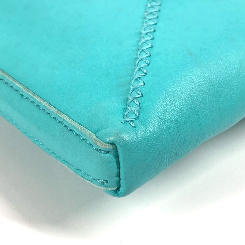 Hermes Shoulder Bag Sac Pompon Leather Turquoise Blue