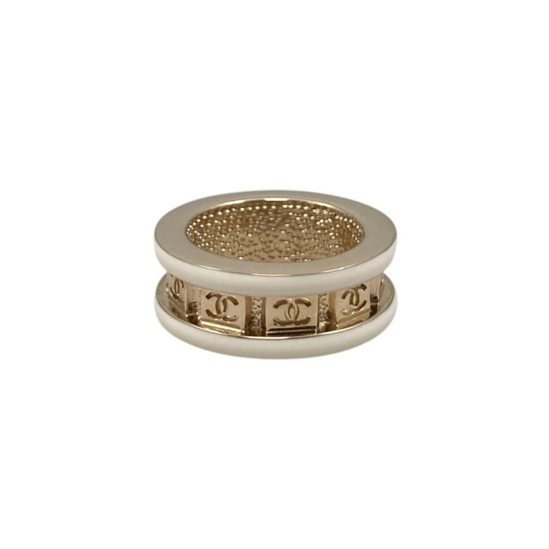 Chanel Ring Coco Mark Abc394 B24c No 13 Gold White Chanel